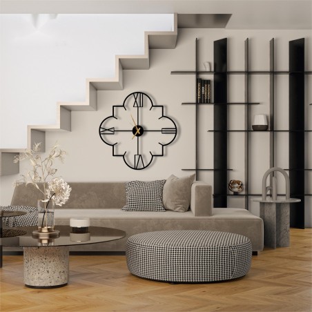 Metal wall clock with numbers