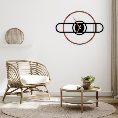 Round wooden wall clock