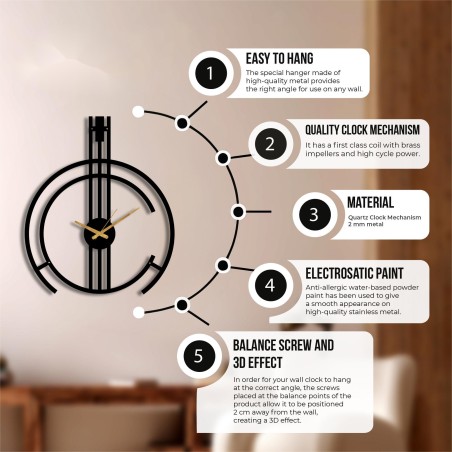 Kitchen Metal Wall Clock