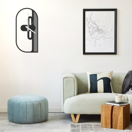 Unique black wall clock