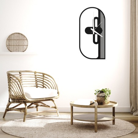 Unique black wall clock
