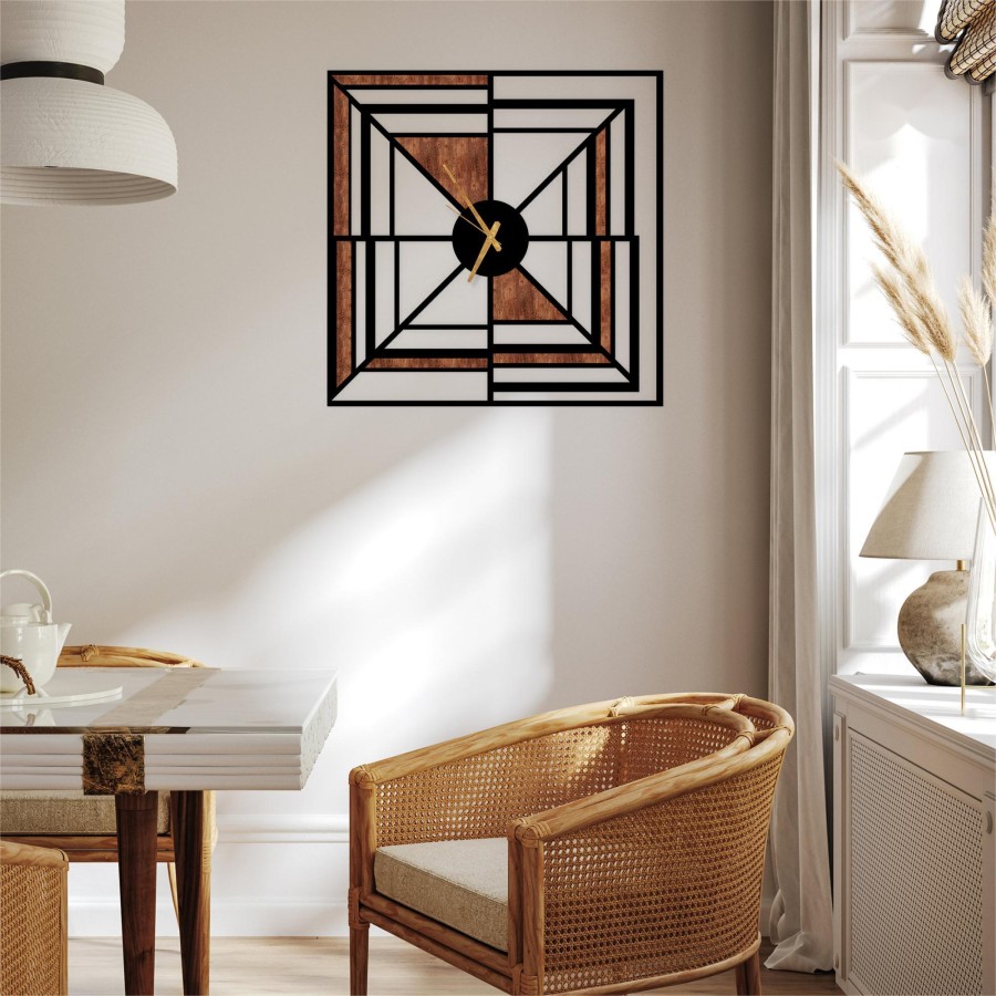 Simple wooden wall clock