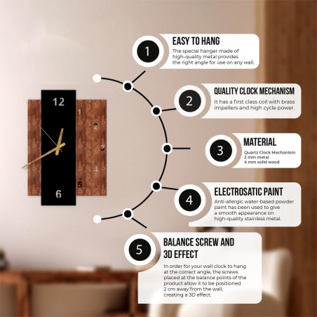 Medieval wall clock ornaments