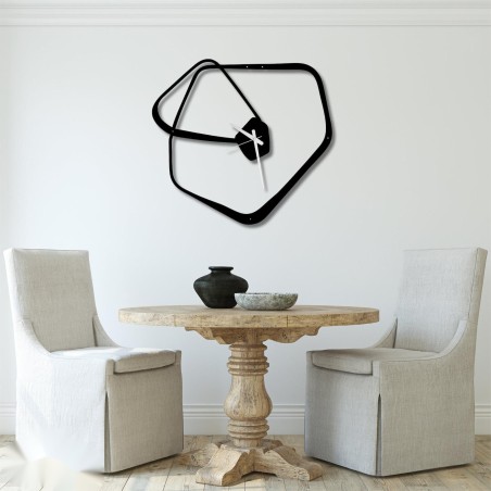 Metal black wall clock