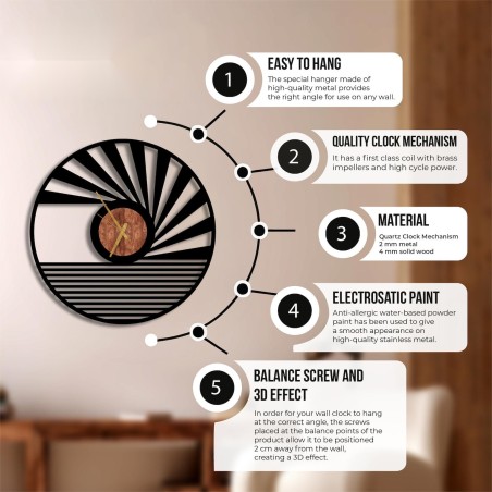 Unique geometric wall clock