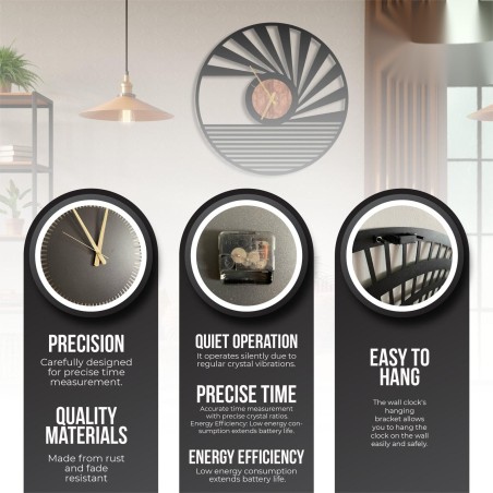 Unique geometric wall clock