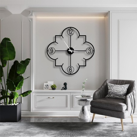 Metal wall clock with numbers