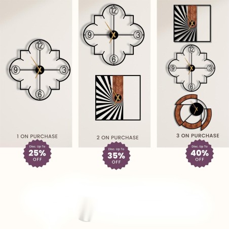 Metal wall clock with numbers