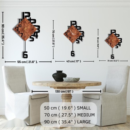 Large wall clock with numbers